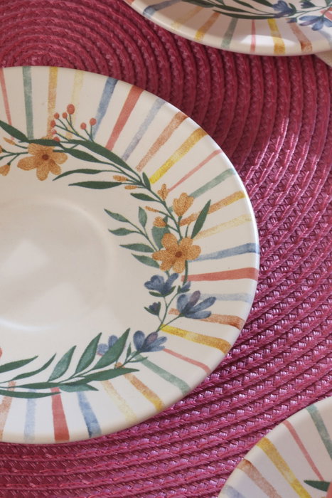 Hermia Juego de tazas de té Multicolor de 12 piezas